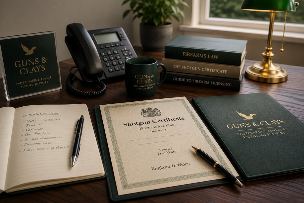 Shotgun certificate application advice and licensing support
