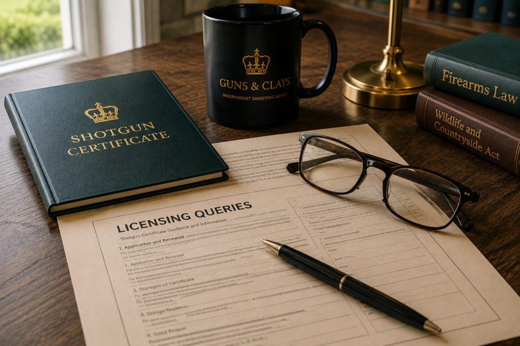 Shotgun licensing advice for certificate holders