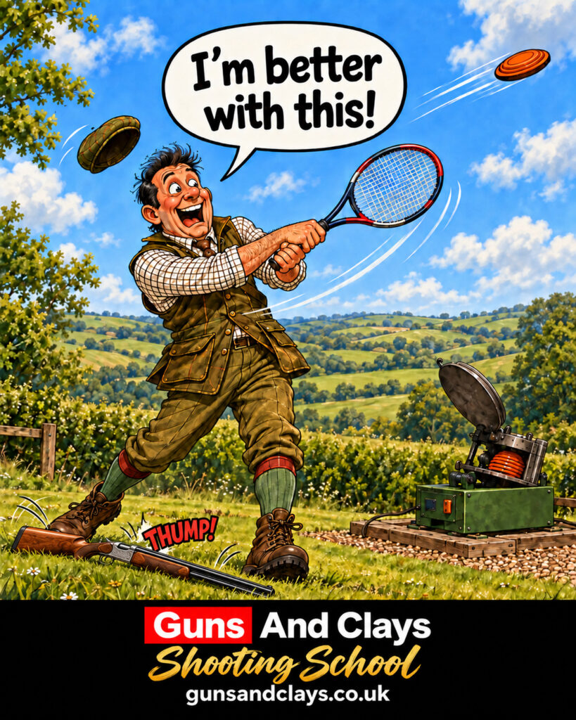 Cartoon October Guns and Clays