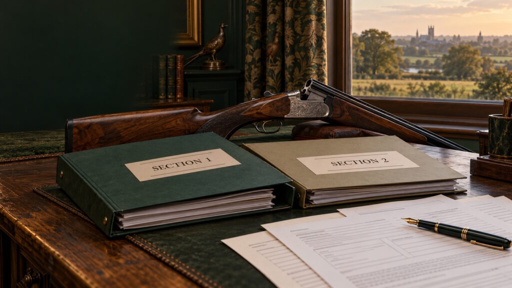 Gun licences combined, Section 1 and Section 2 licensing,