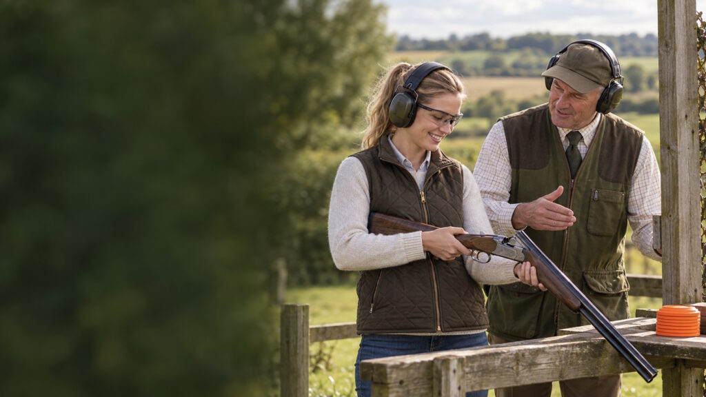 beginner clay pigeon shooting
